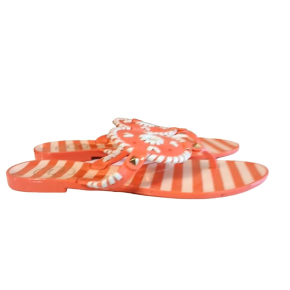 Jack Rogers Sandals Melon and White Woven Jelly Thong Sandals size 7 - Picture 5 of 9